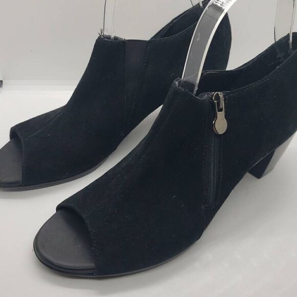 Munro Women Open Toe Ankle Boots Luisa Black 8.5 - Picture 7 of 10